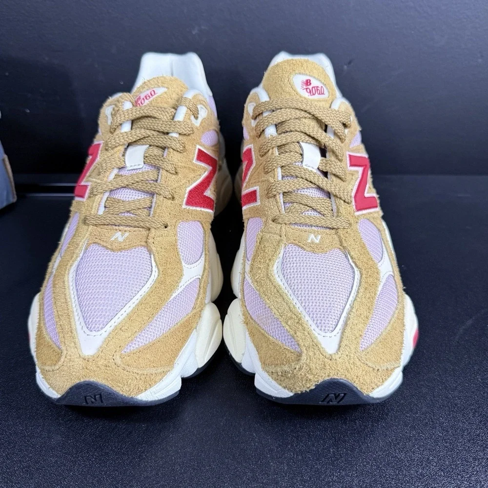 New Balance 9060 Shoes Men's 10.5 Womens 12 U9060GEA Tan Beige Pink Sneakers - Picture 8 of 14